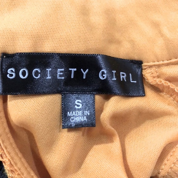 SOCIETY GIRL YELLOW HIGH NECK SLEEVELESS DRESS (S) - Picture 3 of 4